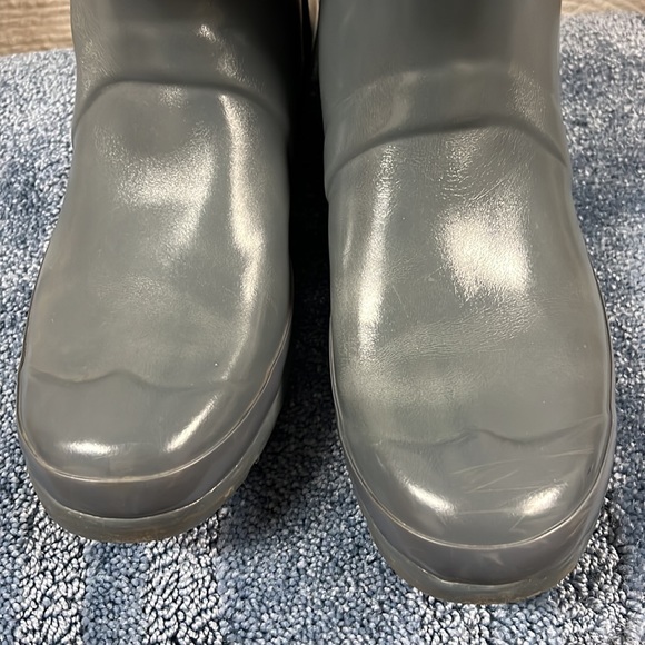 Hunter long original gloss W23616 Grey rain boots size 7 - Picture 8 of 11